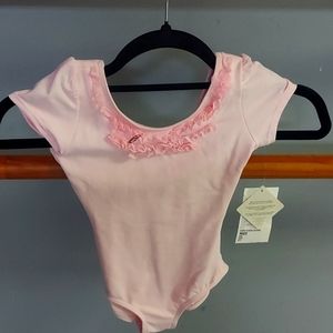Pink Small child Capsleeve Leotard with ruffles by Capezio